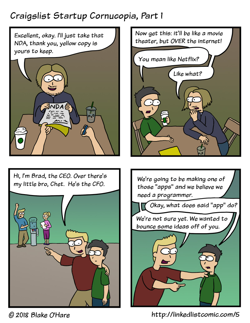 "You see, I'm more of an 'Ideas Guy'. How does a 50/50 split sound?"