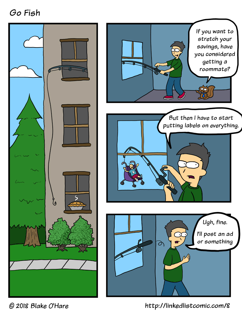 Both humans depicted in this comic were trying to steal the pie simultaneously.